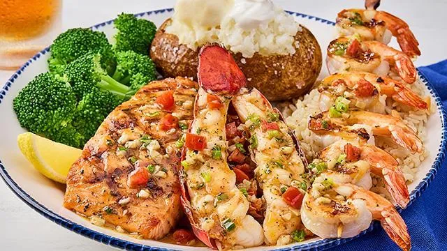 Grilled Lobster, Shrimp and Salmon