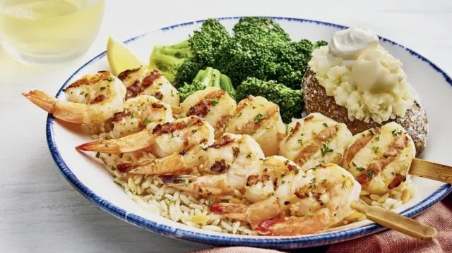 Grilled Sea Scallops and Shrimp Skewers